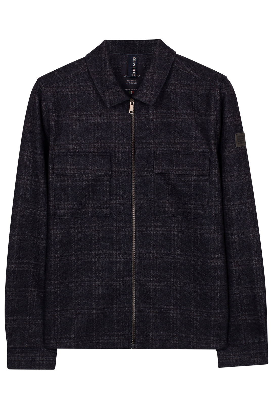 Carissio Wool Geruit Overshirt - Blauw