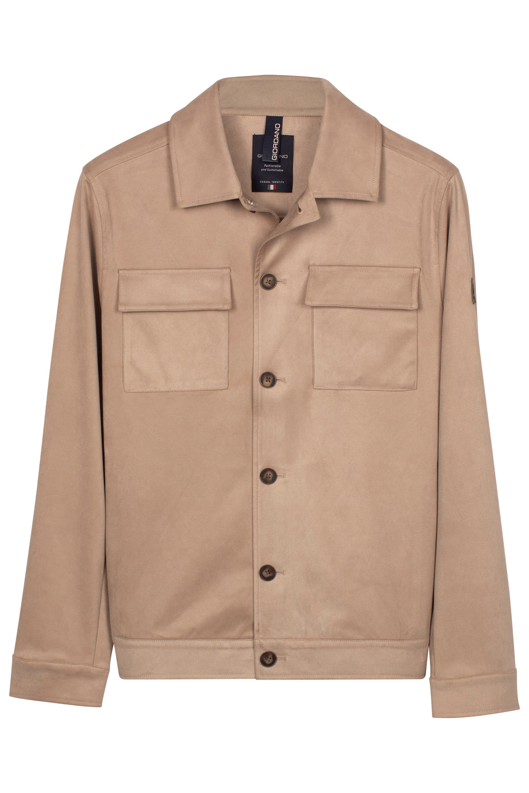 Romio Suedine Overshirt - Beige