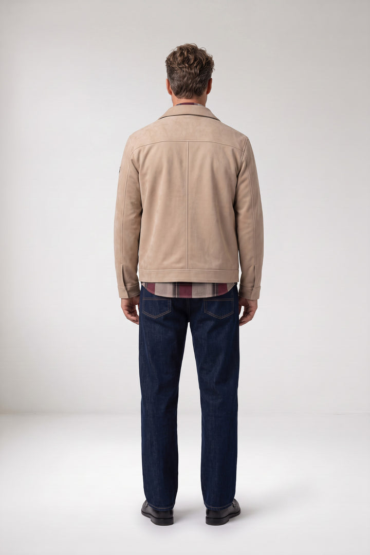 Romio Suedine Overshirt - Beige