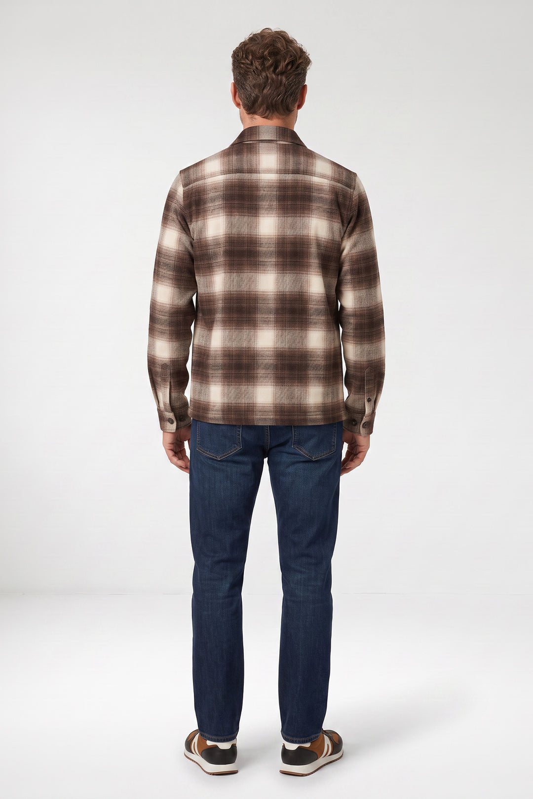 Salerno Geruit Overshirt - Bruin