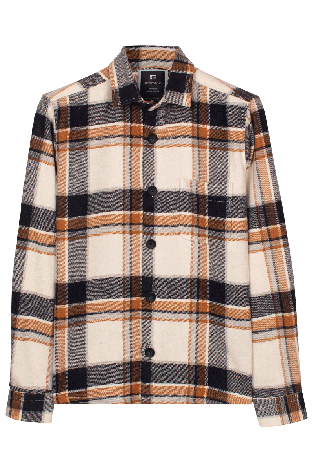 Giordano Mauro Geruit Overshirt - Blauw