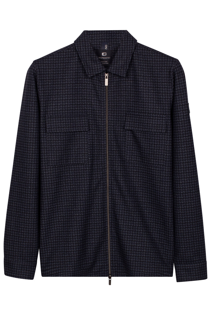 Carissio Houndstooth Overshirt - Blauw