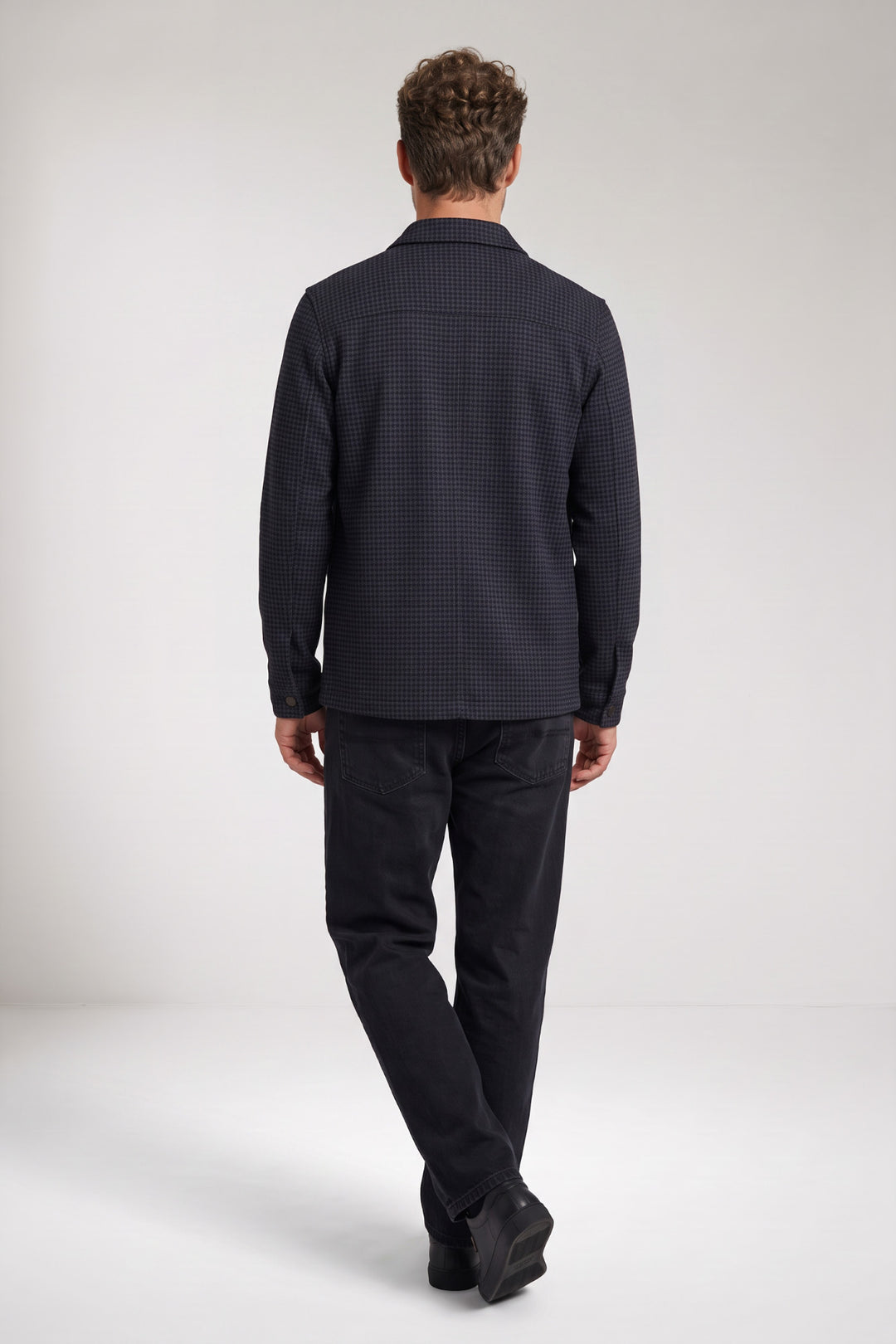 Carissio Houndstooth Overshirt - Blauw