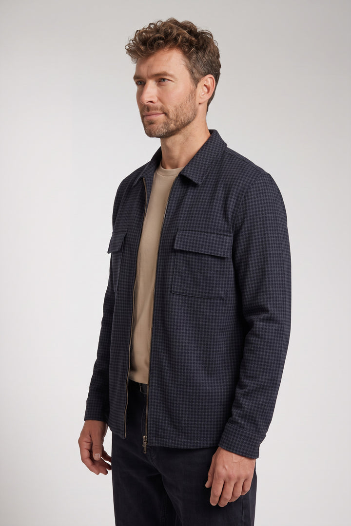 Carissio Houndstooth Overshirt - Blauw