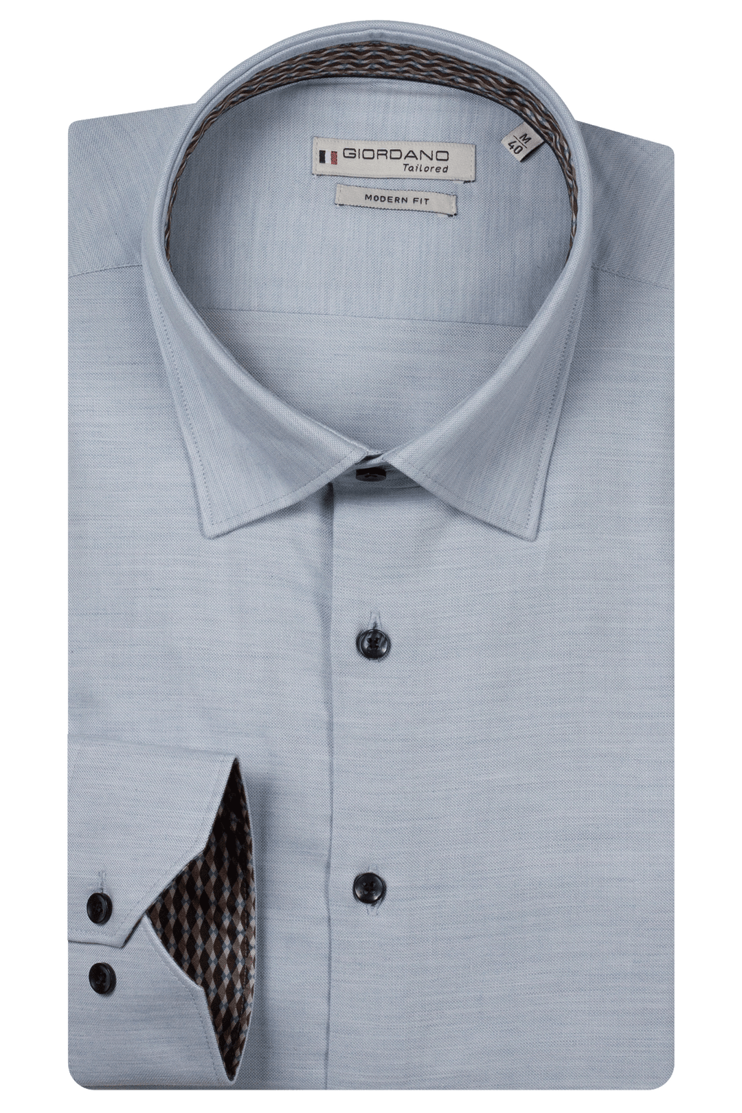 Giordano Belmonte Button Under Oxford Overhemd - Blauw