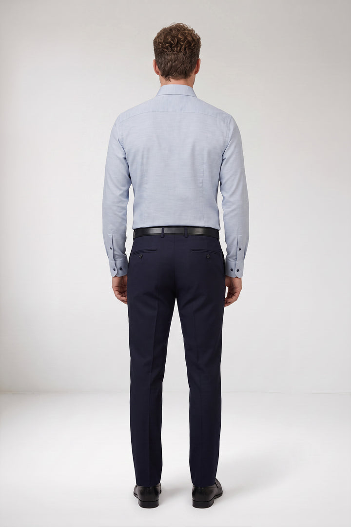 Belmonte Button Under Oxford Overhemd - Blauw