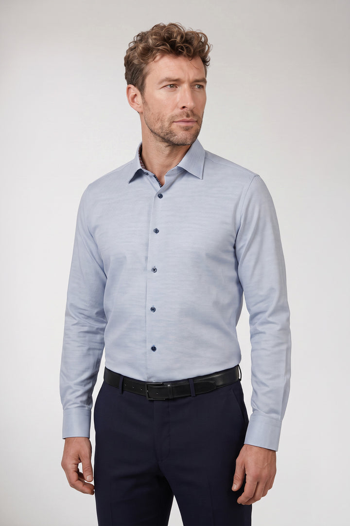 Belmonte Button Under Oxford Overhemd - Blauw