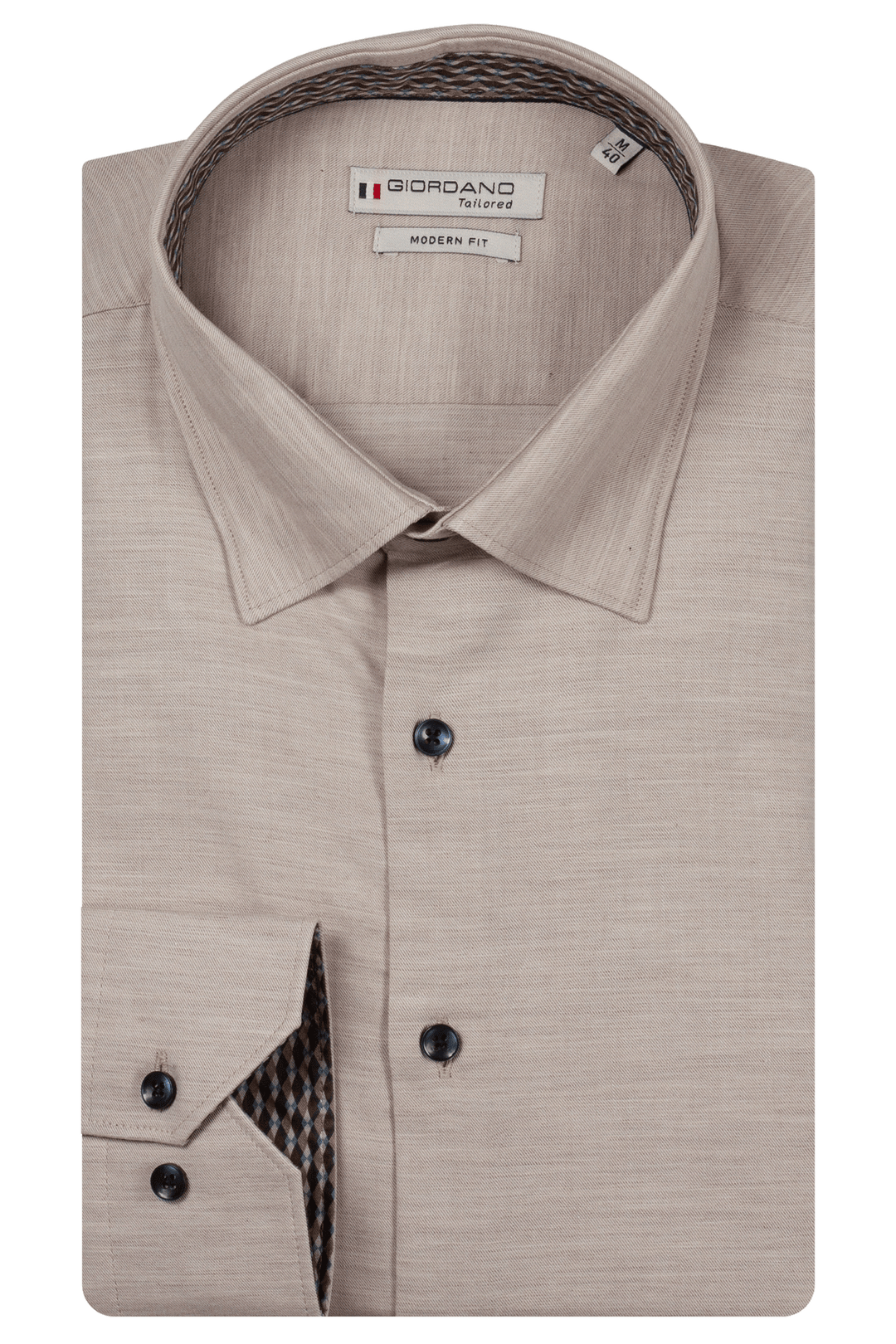 Giordano Belmonte Button Under Oxford Overhemd - Beige