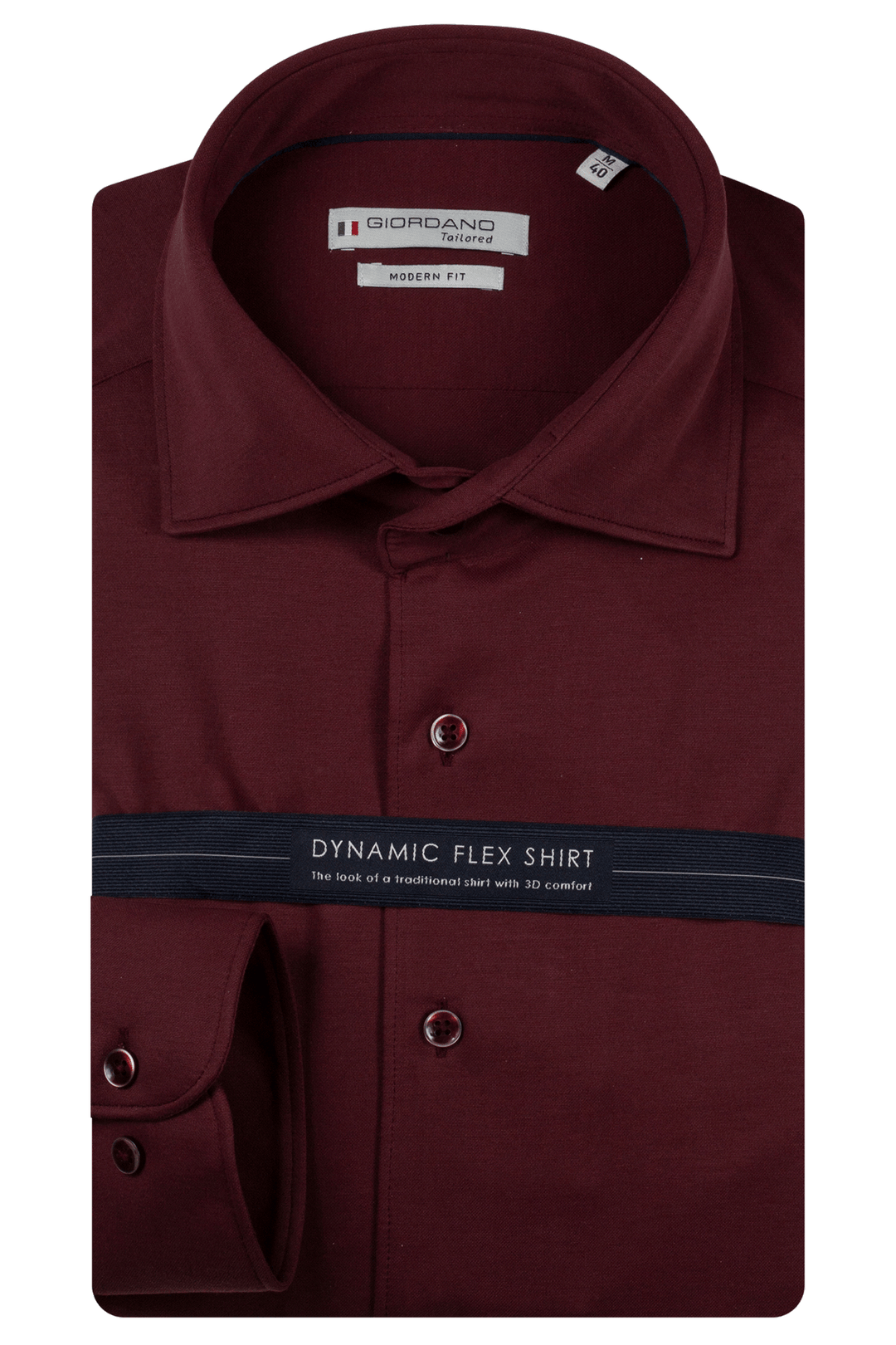 Bormio Dynamic Flex Overhemd - Bordeaux