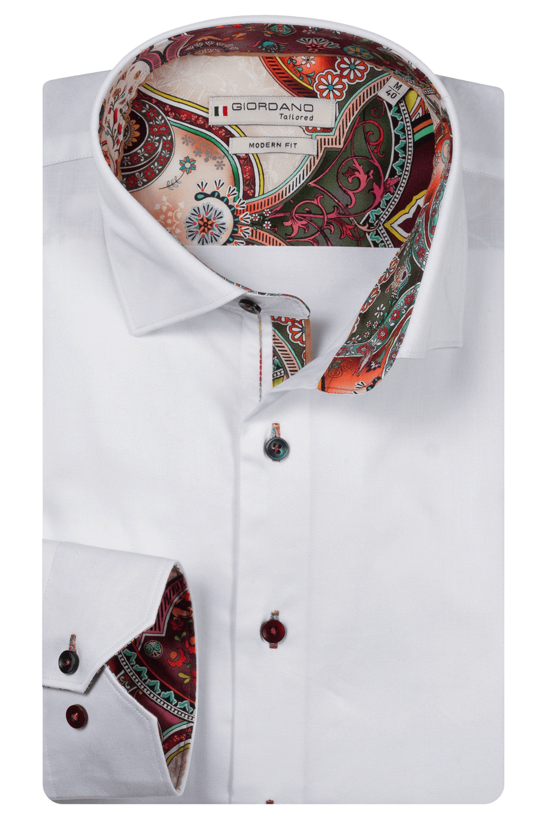 Giordano Maggiore Semi Cutaway Overhemd - Wit