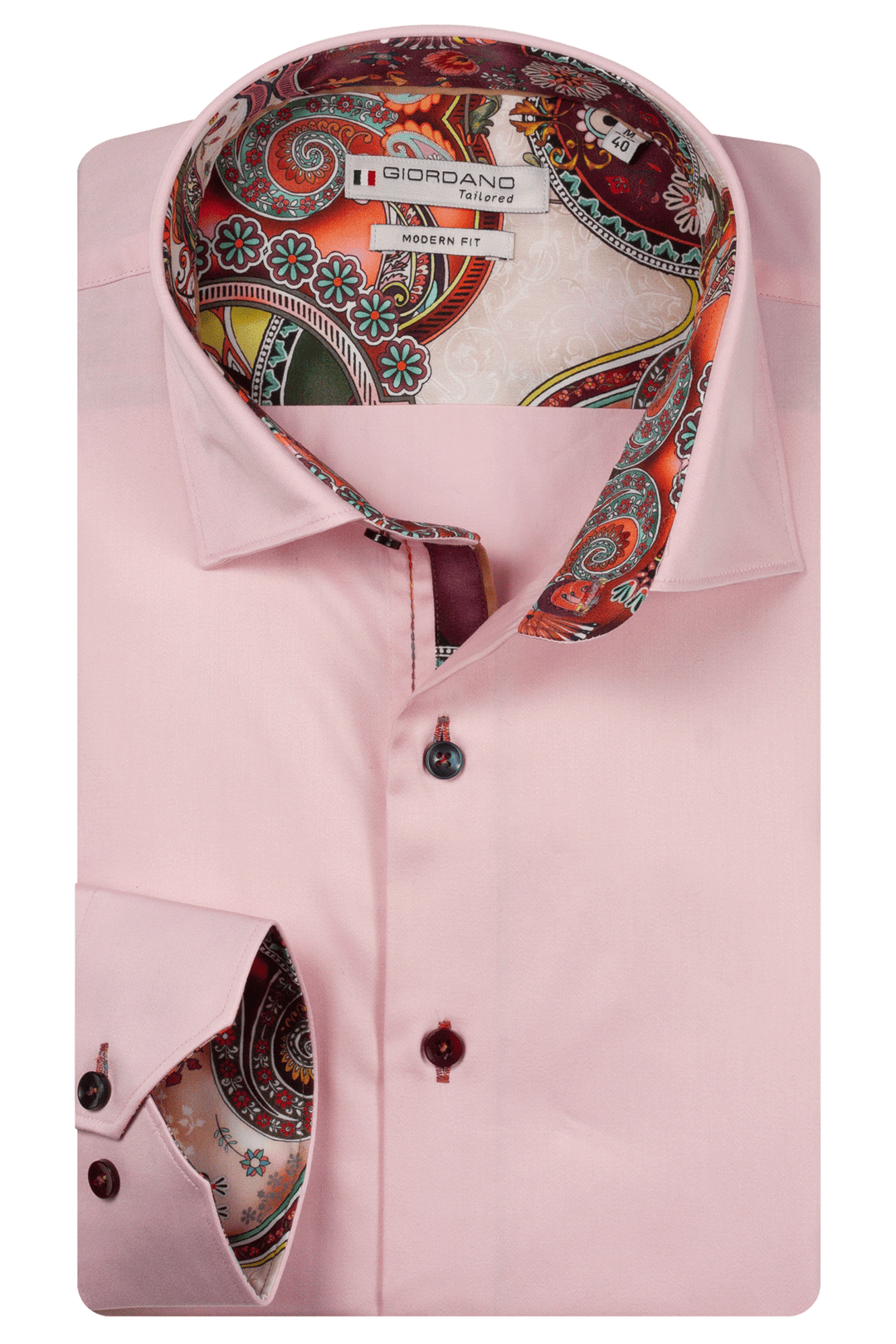 Giordano Maggiore Semi Cutaway Overhemd - Roze