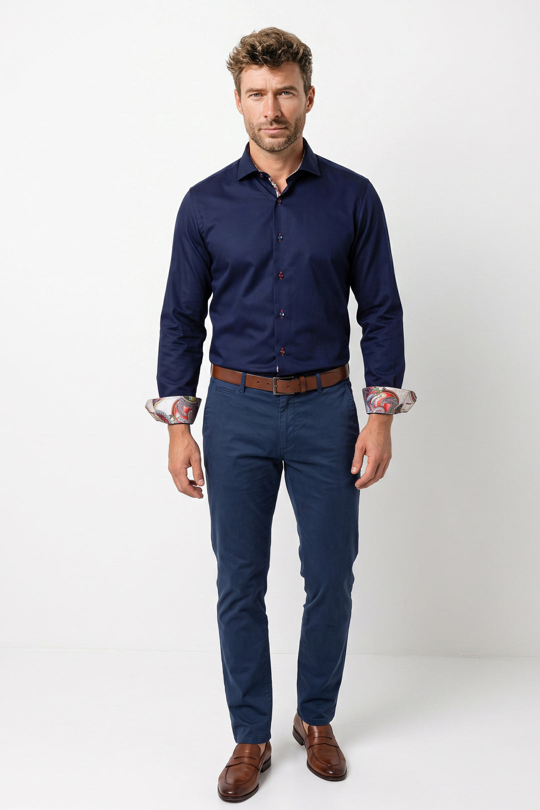 Maggiore Semi Cutaway Overhemd - Donkerblauw