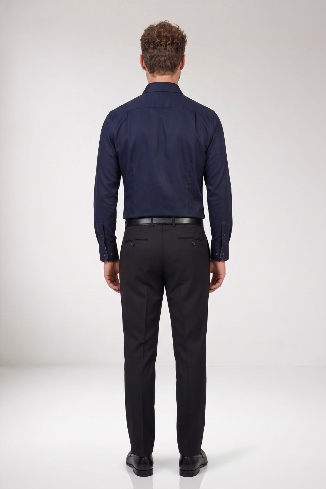 Locarno Semi-Cutaway Two-ply Overhemd - Blauw