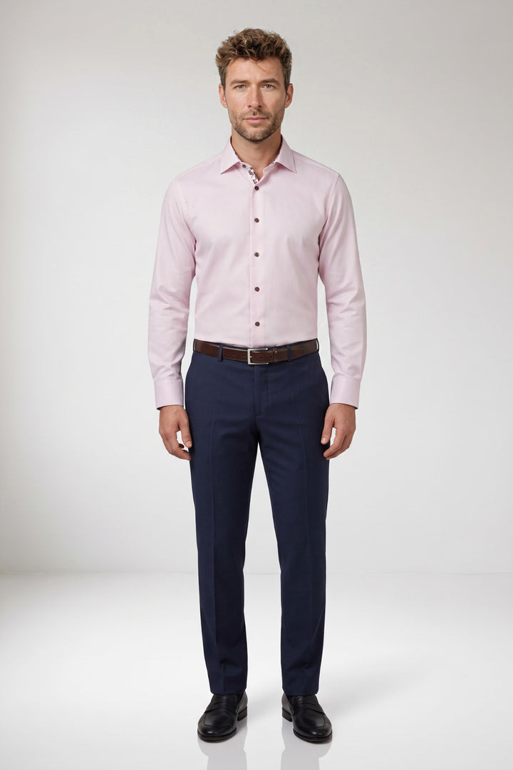 Belmonte Button Under Two-ply Overhemd - Roze