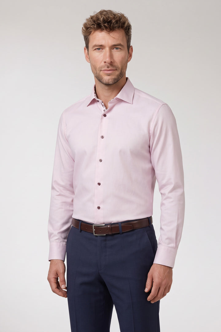 Belmonte Button Under Two-ply Overhemd - Roze