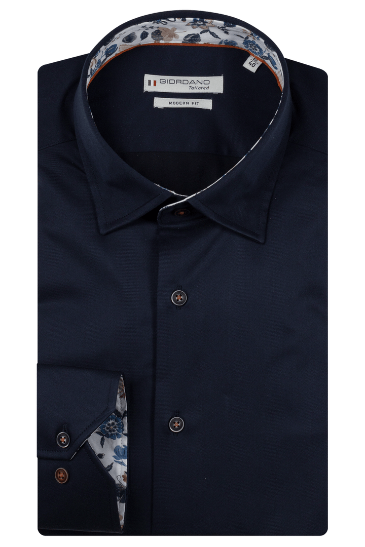 Belmonte Button Under Two-ply Overhemd - Blauw