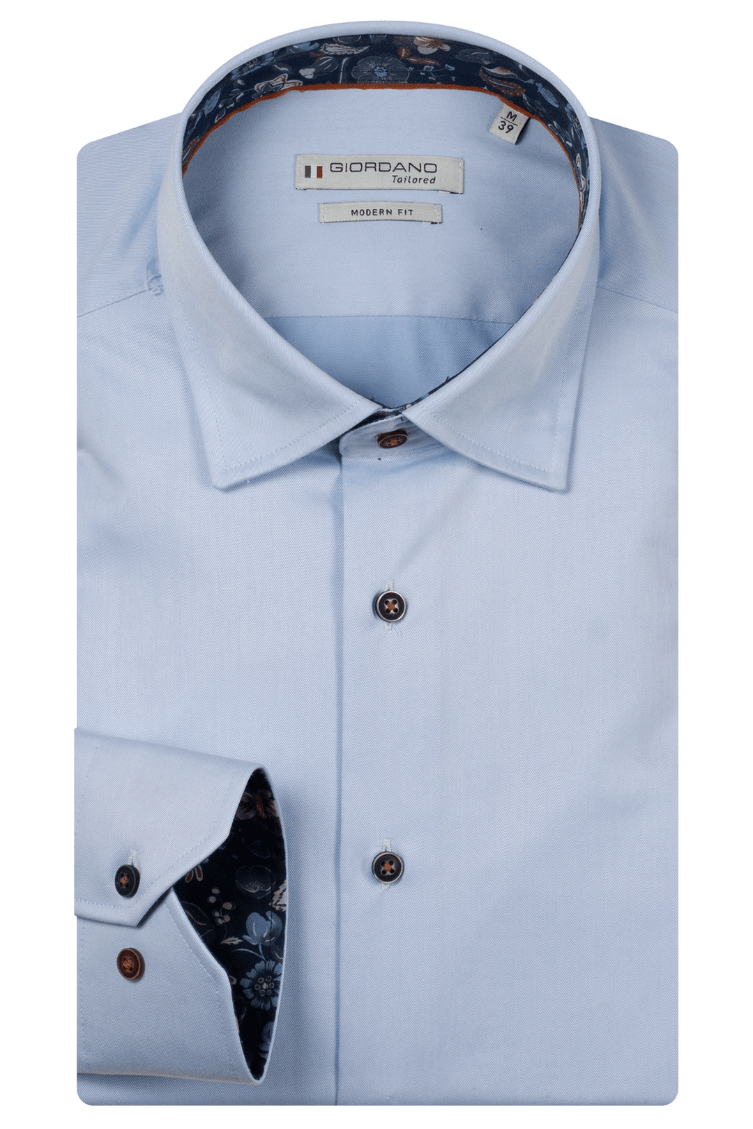 Belmonte Button Under Two-ply Overhemd - Lichtblauw