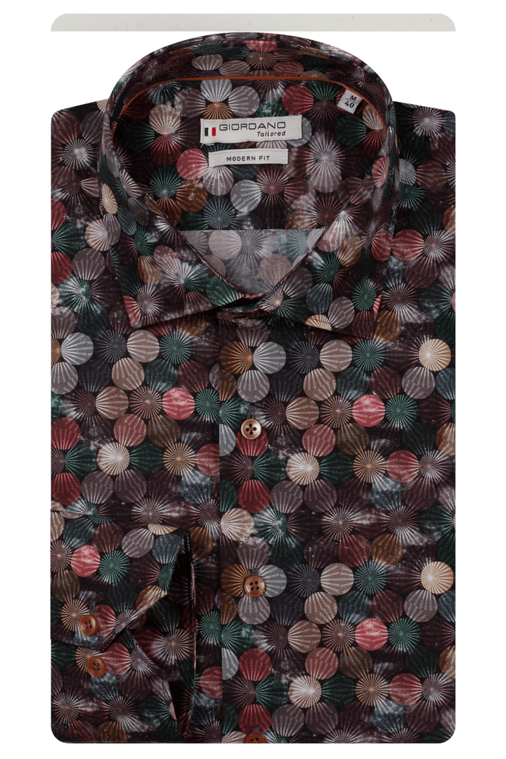 Maggiore Semi Cutaway Paisleyprint Overhemd - Roze