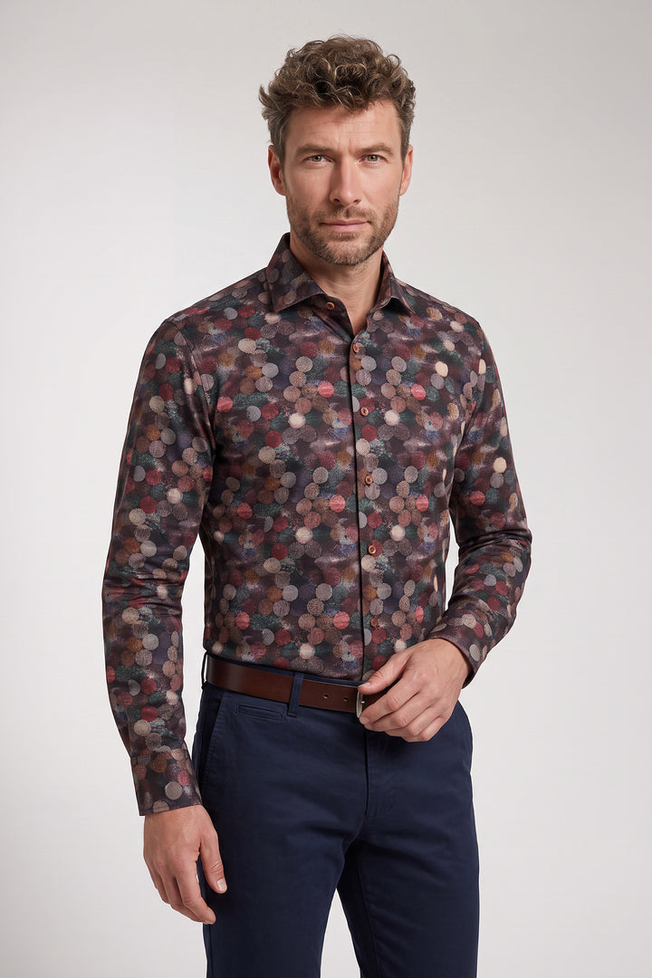 Maggiore Semi Cutaway Paisleyprint Overhemd - Roze
