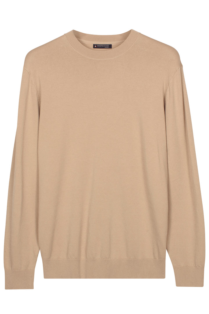 Treviso Tencel™ Lyocell Crewneck Pullover - Beige