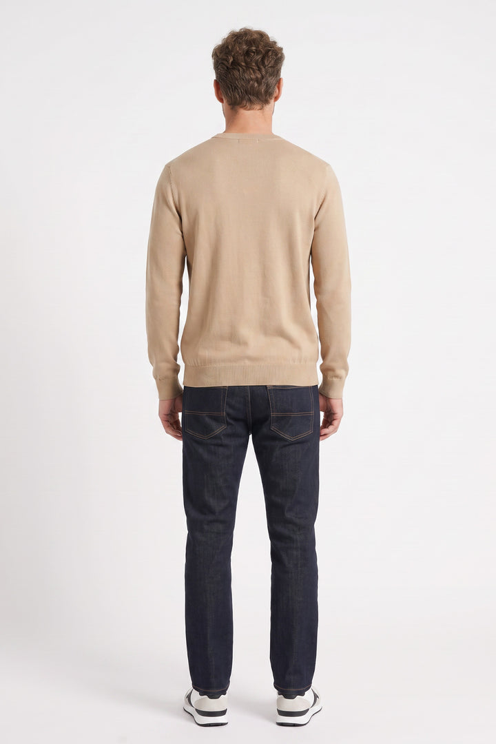 Treviso Tencel™ Lyocell Crewneck Pullover - Beige