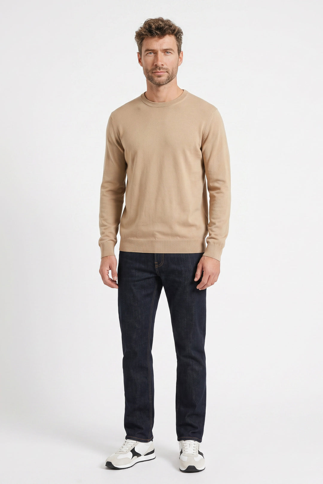 Treviso Tencel™ Lyocell Crewneck Pullover - Beige