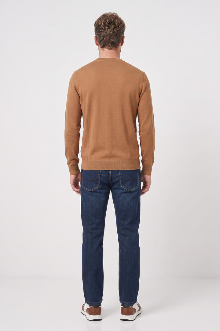 Treviso Tencel™ Lyocell Crewneck Pullover - Camel