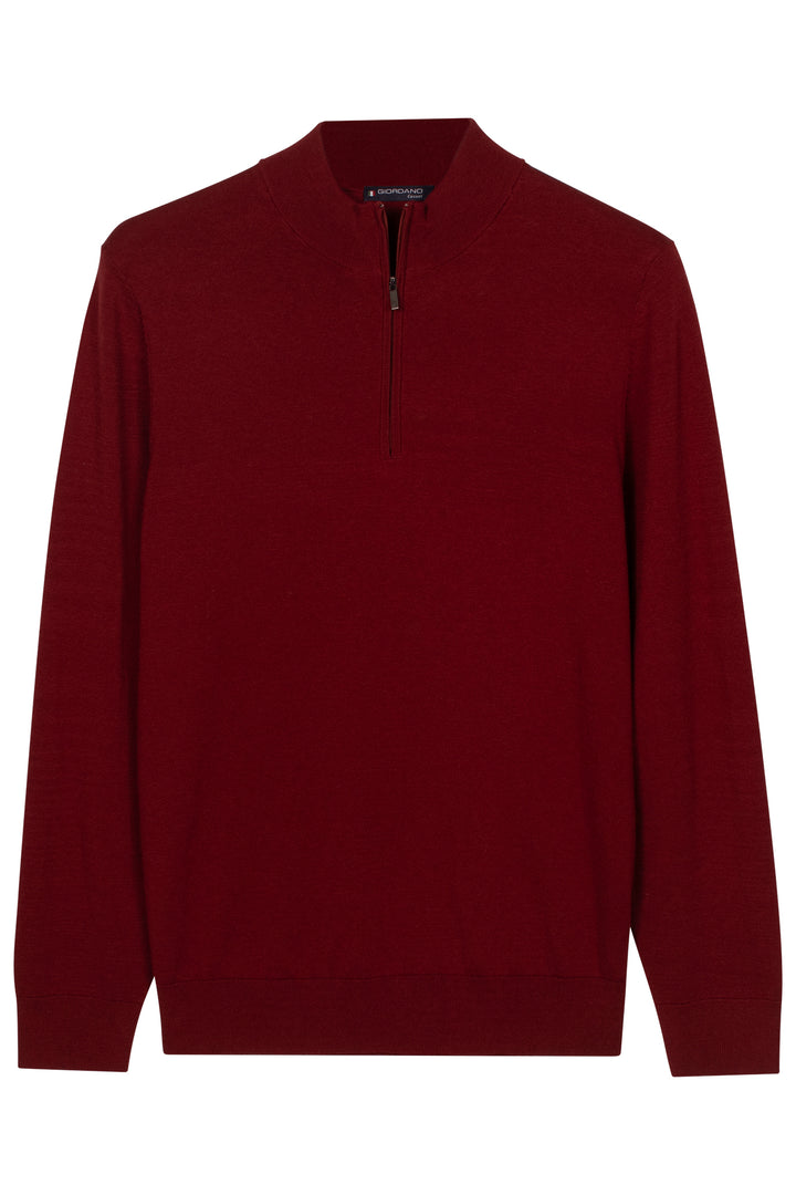 Veneto Tencel™ Lyocell Half Zip Pullover - Rood