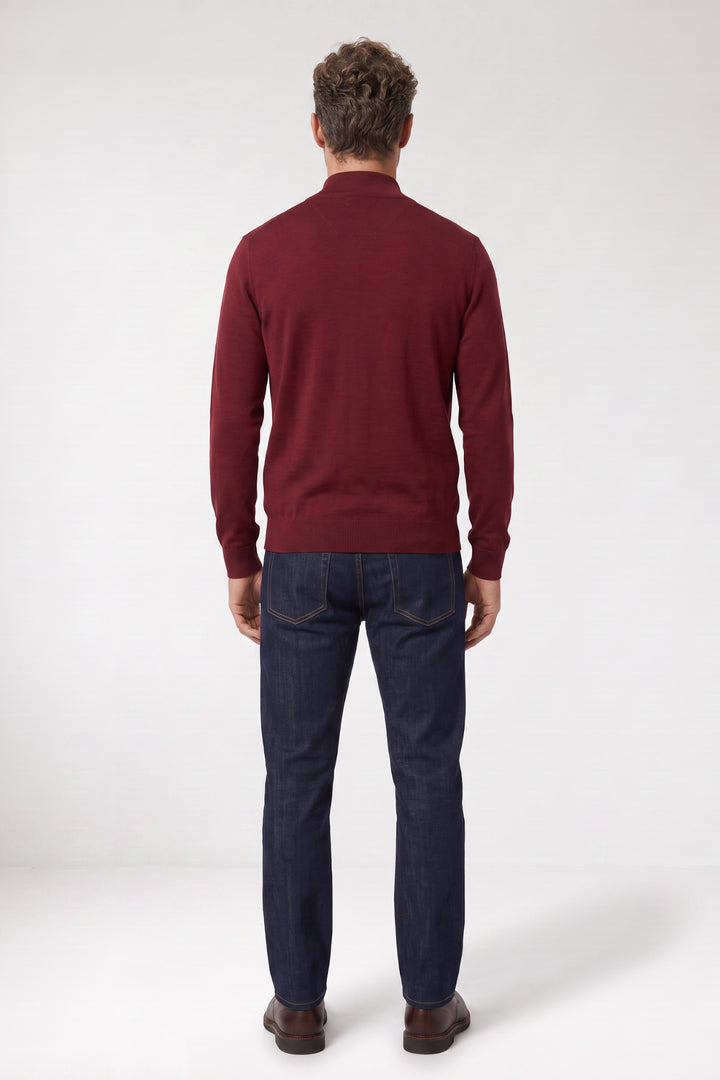 Veneto Tencel™ Lyocell Half Zip Pullover - Rood