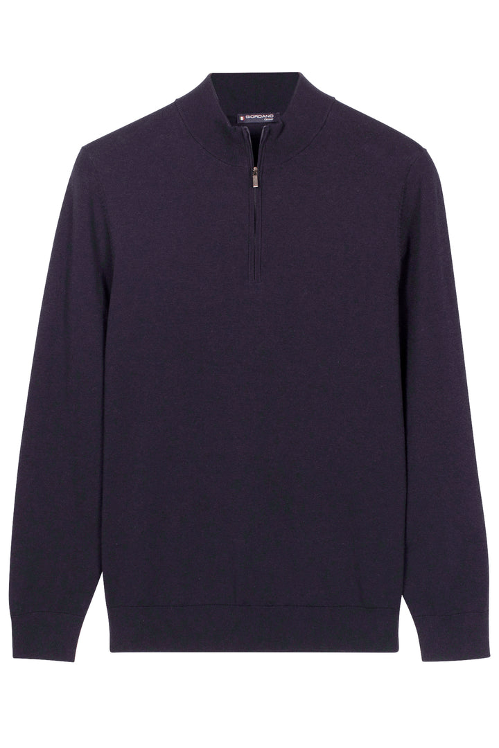 Veneto Tencel™ Lyocell Half Zip Pullover - Donkerblauw