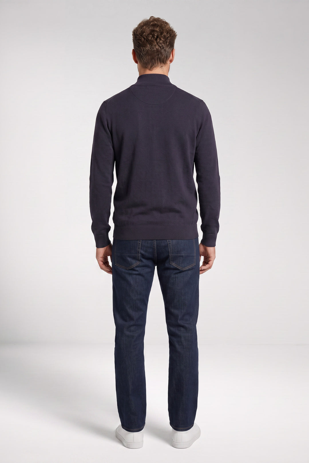 Veneto Tencel™ Lyocell Half Zip Pullover - Donkerblauw