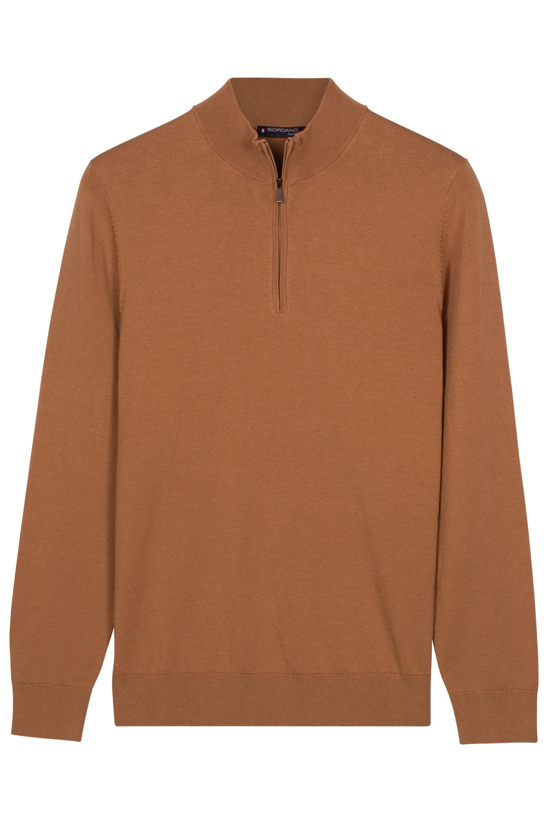 Veneto Tencel™ Lyocell Half Zip Pullover - Camel