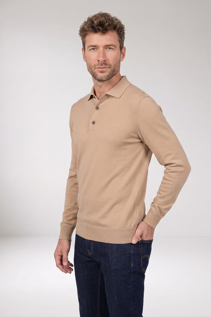 Giordano Triveso Tencel™ Lyocell Polo - Beige