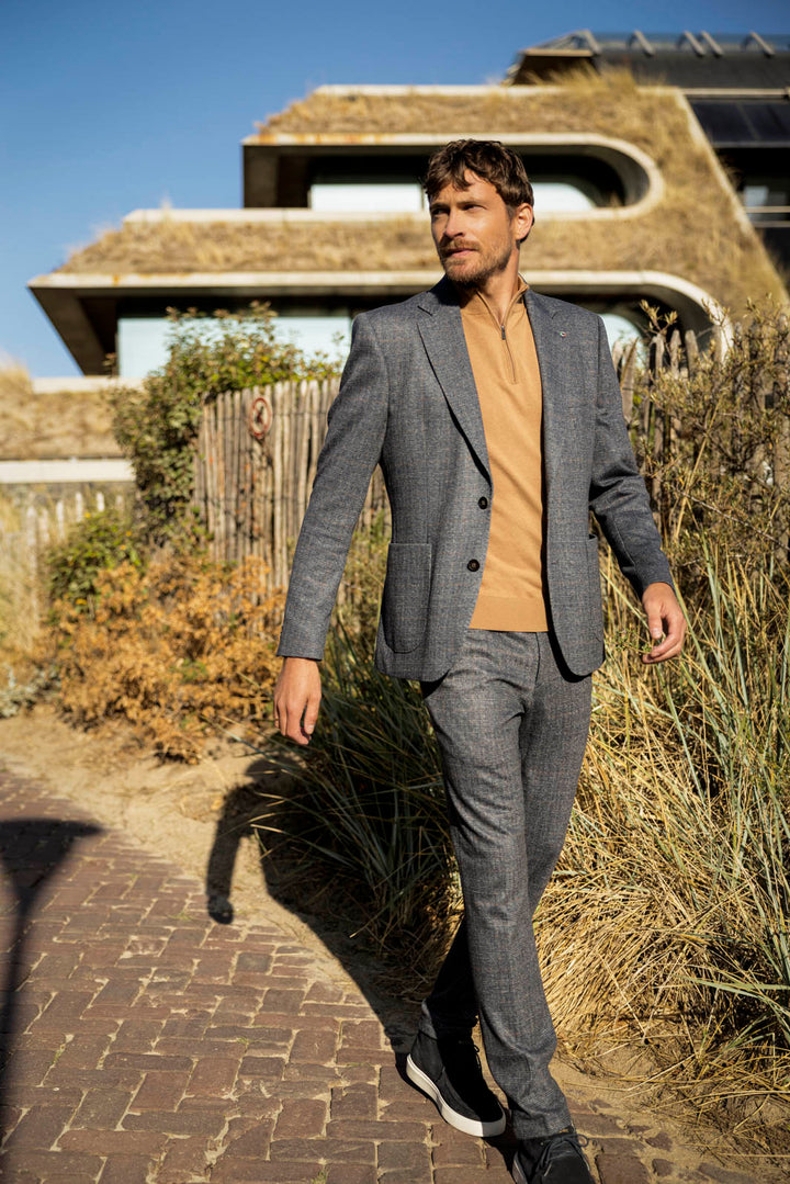 Veneto Tencel™ Lyocell Half Zip Pullover - Camel