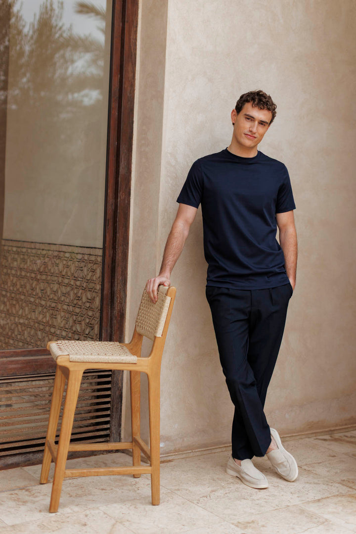 Giordano Luca Liquid Cotton T-Shirt - Blauw