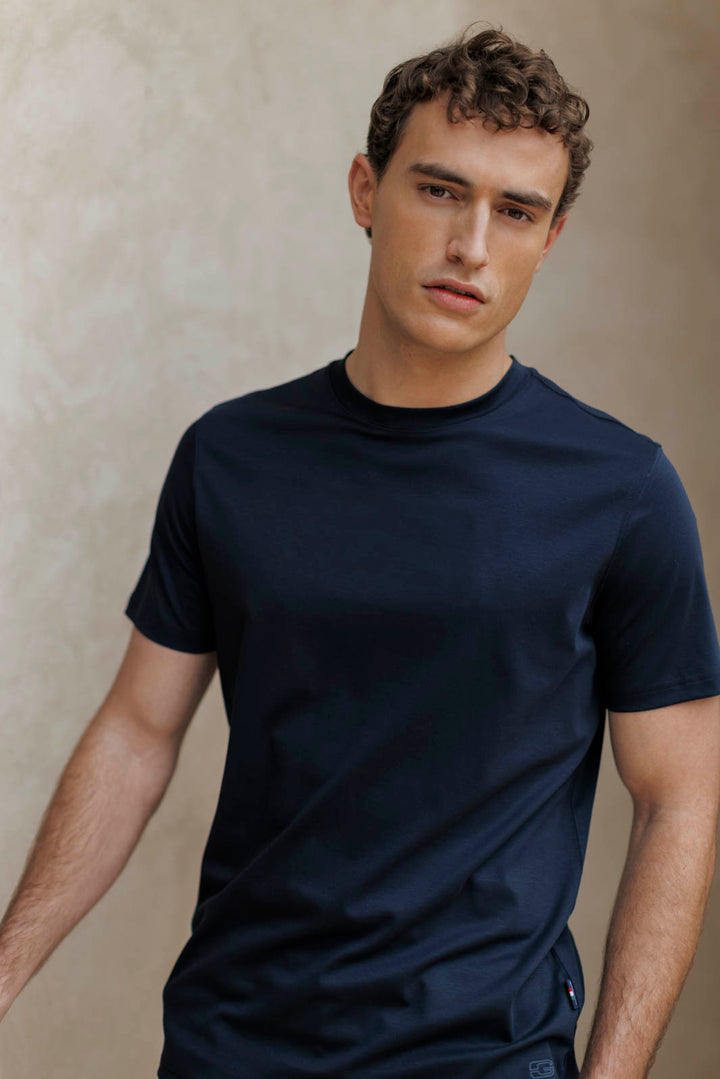 Giordano Luca Liquid Cotton T-Shirt - Blauw