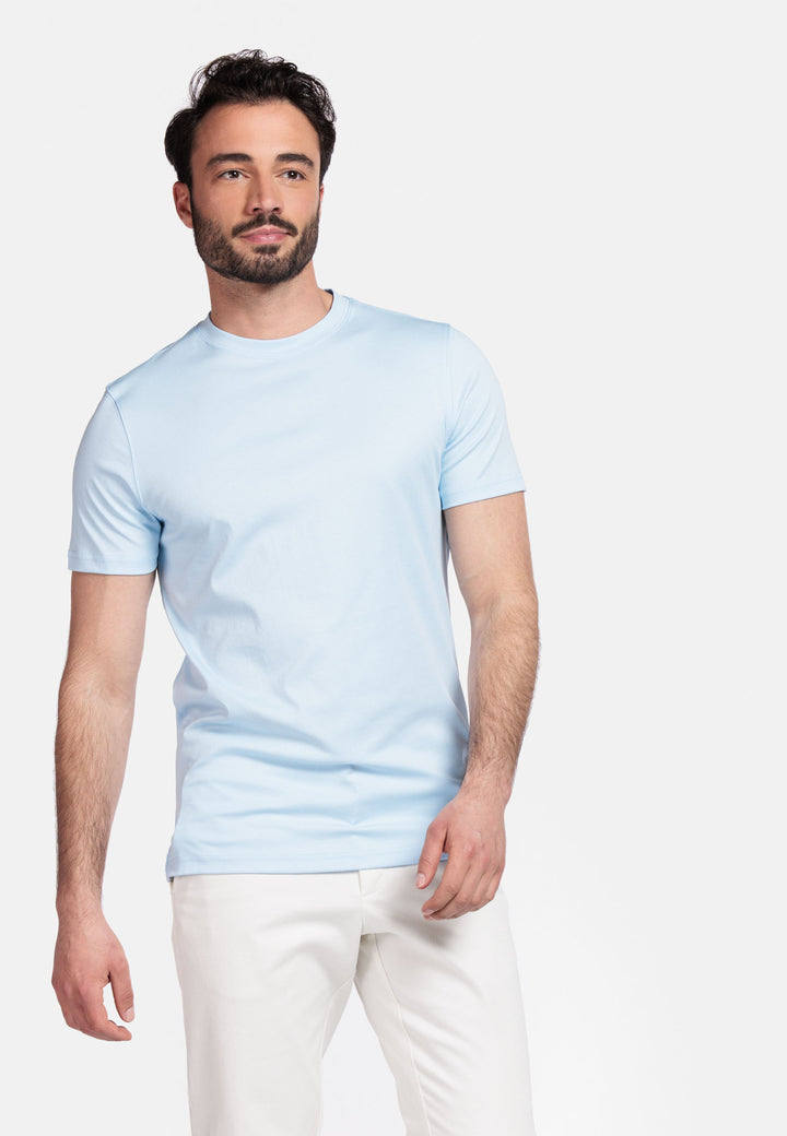 Giordano Luca Liquid Cotton T-Shirt - Lichtblauw