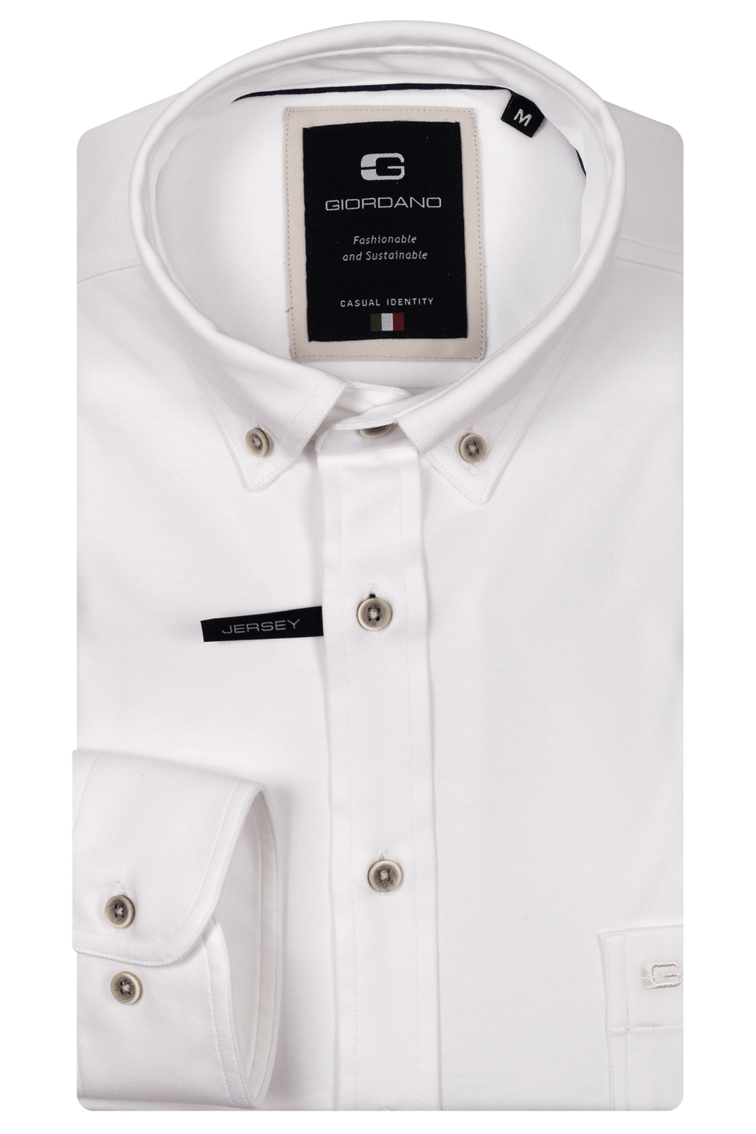 Giordano Ivy Liquid Cotton Overhemd - Wit