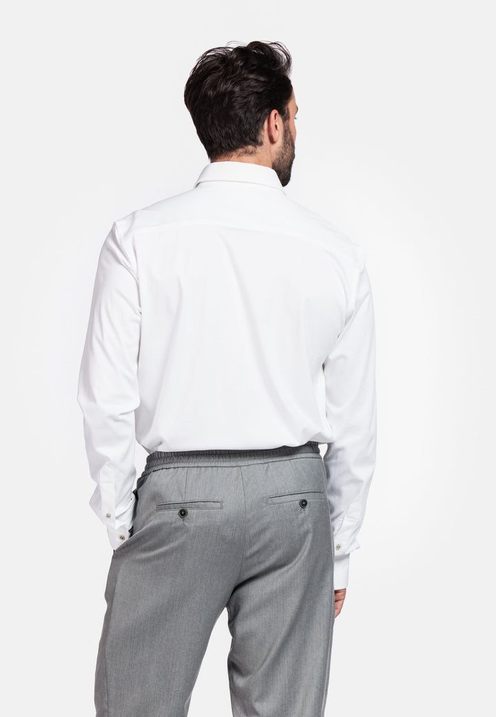 Giordano Maggiore Liquid Cotton Semi Cutaway Overhemd - Wit