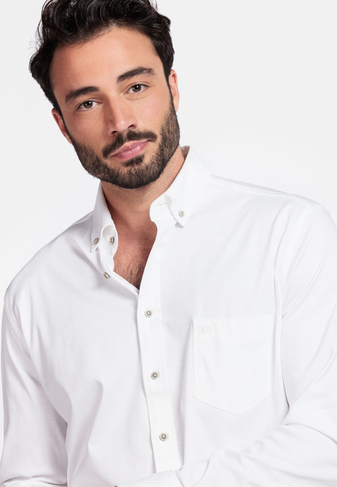 Giordano Ivy Liquid Cotton Overhemd - Wit