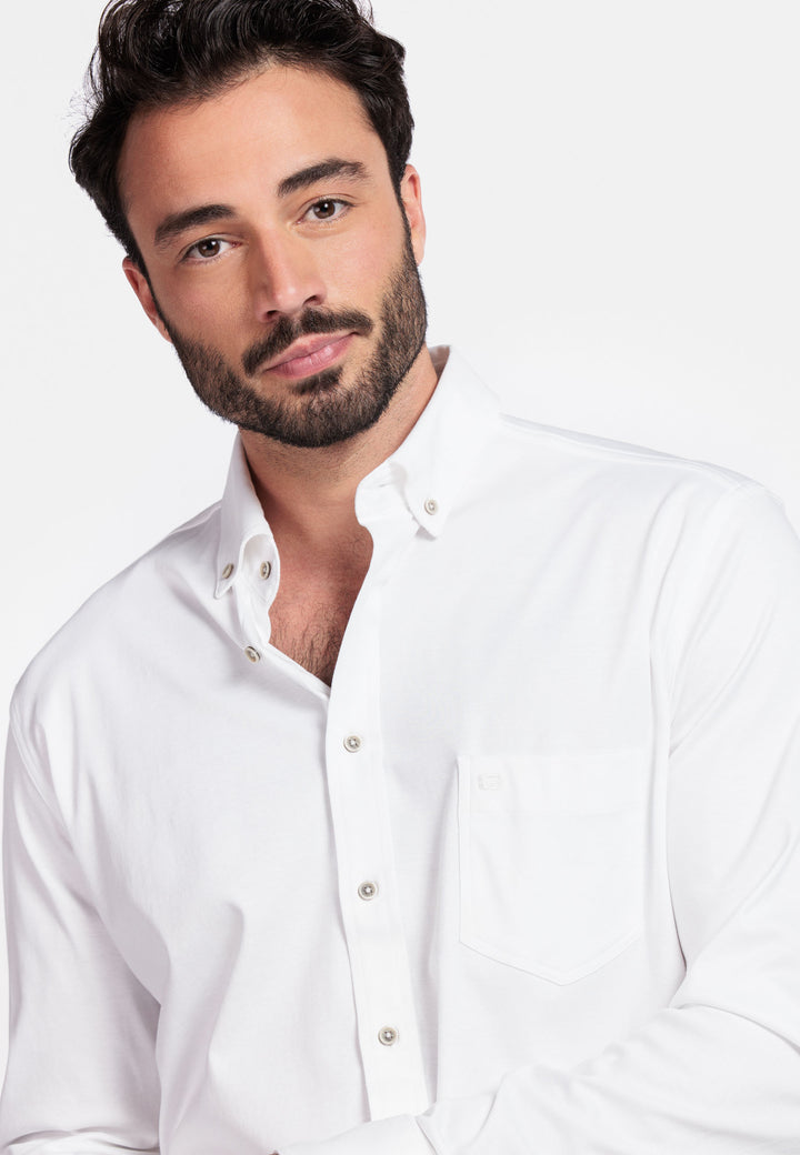 Giordano Ivy Liquid Cotton Overhemd - Wit