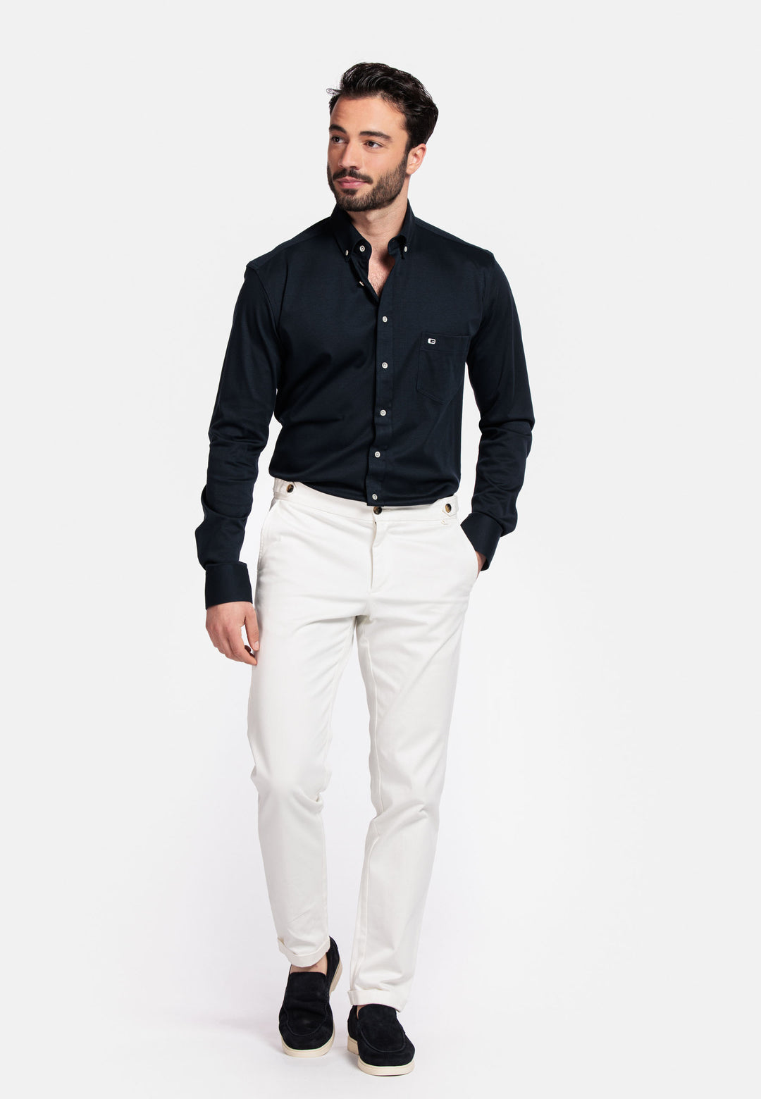 Giordano Ivy Liquid Cotton Overhemd - Blauw