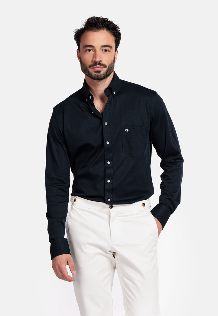 Giordano Ivy Liquid Cotton Overhemd - Blauw