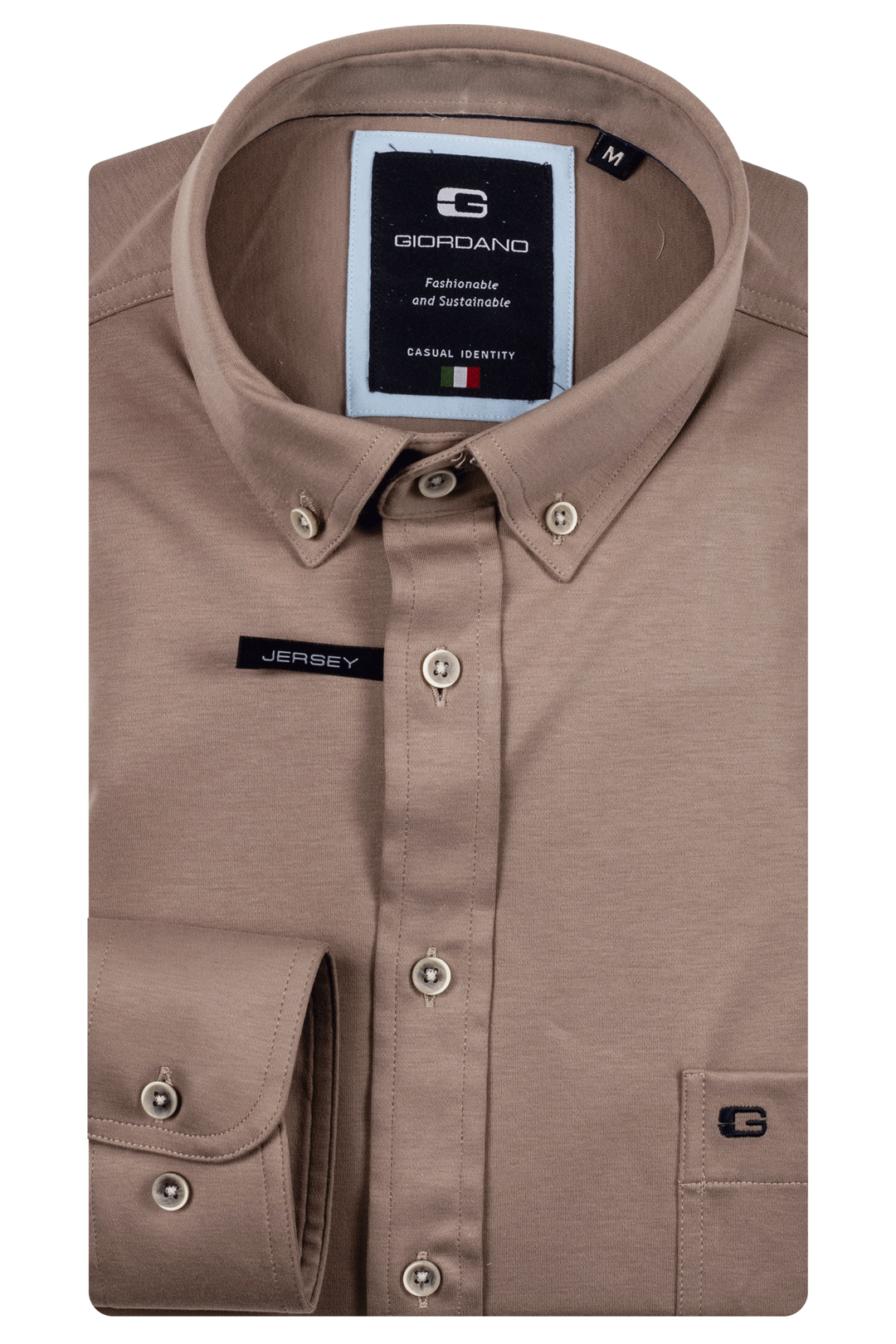 Giordano Ivy Liquid Cotton Overhemd - Beige