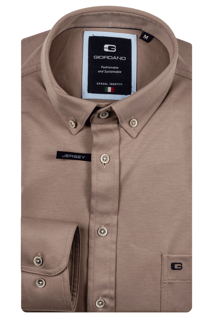 Giordano Ivy Liquid Cotton Overhemd - Beige