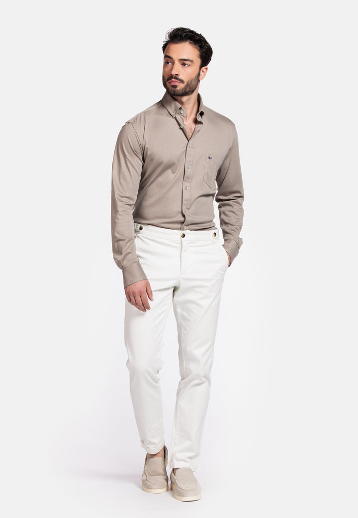 Giordano Ivy Liquid Cotton Overhemd - Beige