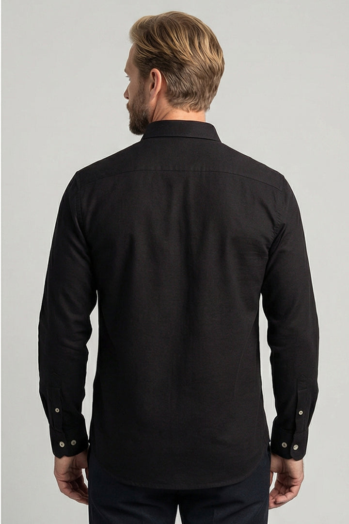 Giordano Ivy Liquid Cotton Overhemd - Zwart