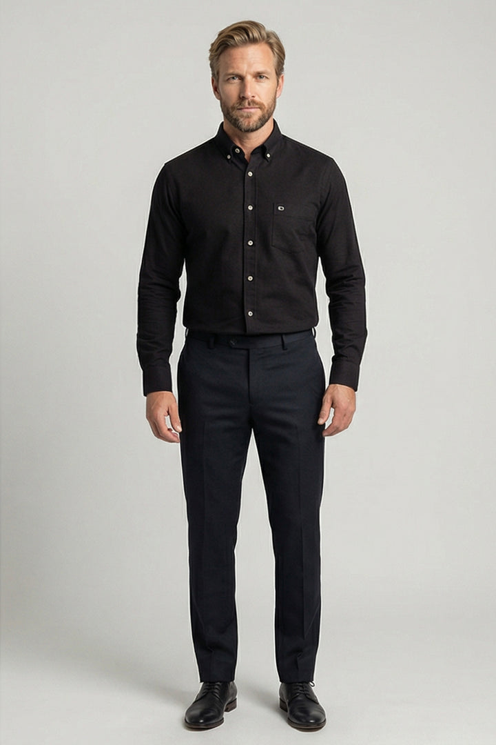 Giordano Ivy Liquid Cotton Overhemd - Zwart