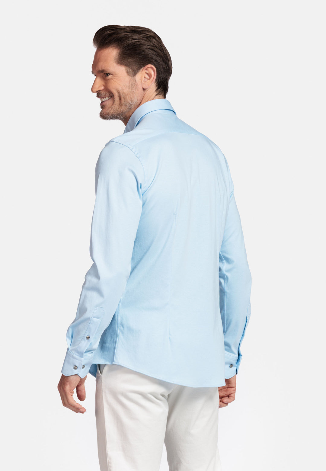 Giordano Maggiore Liquid Cotton Semi Cutaway Overhemd - Lichtblauw