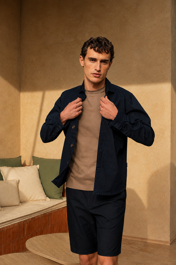 Giordano Salerno Overshirt - Blauw